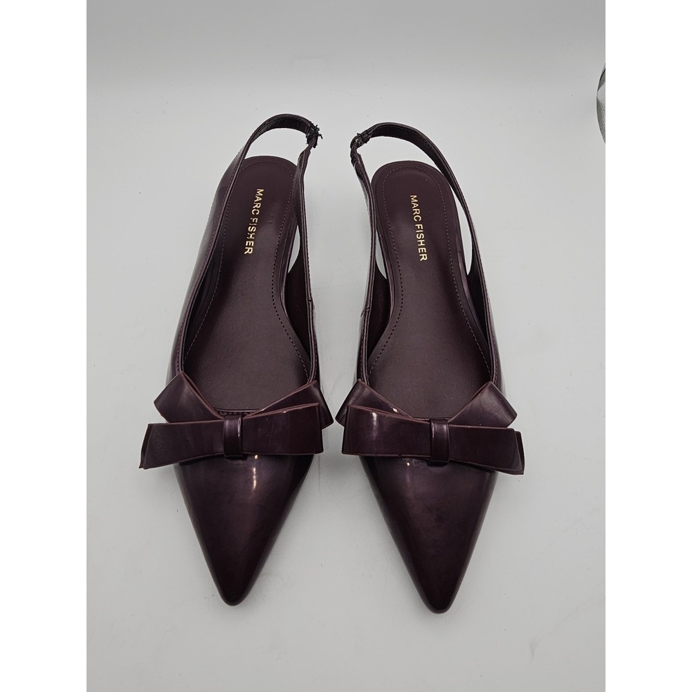 Marc Fisher Women's Eggplant Pointed Toe Slingback Shoes Size 7.5M